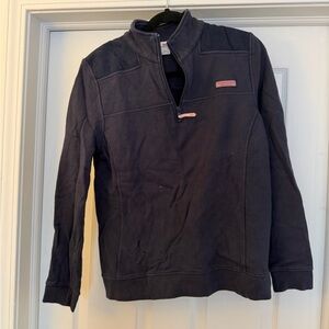 Vineyard Vines Black Pullover with Orange Logo